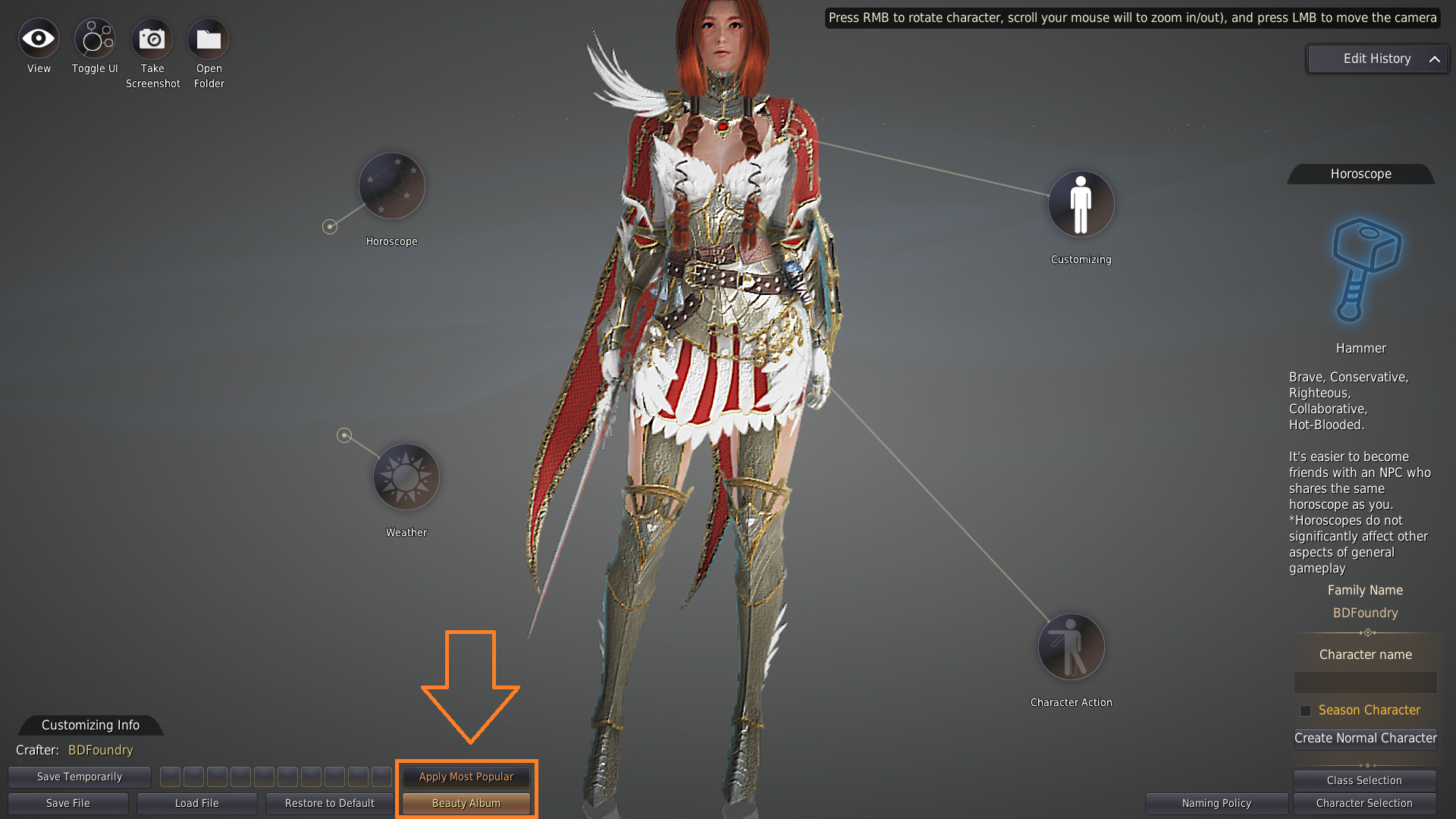 Character Creation & Beauty Album